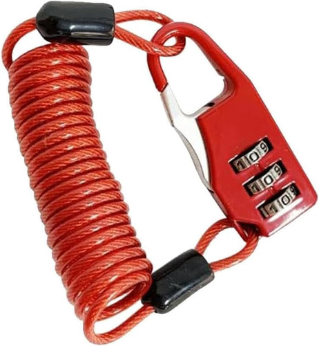 Red helmet lock portable steel - red,