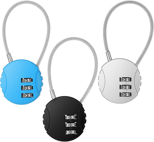 3pc digit combination lock - 3pc,