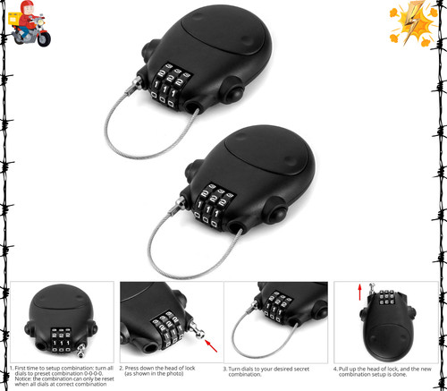 Pack retractable cable lock - pack,