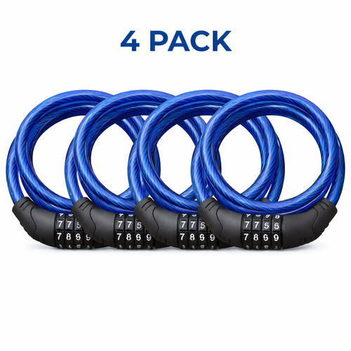 Pack 4ft bike lock cable - 4,